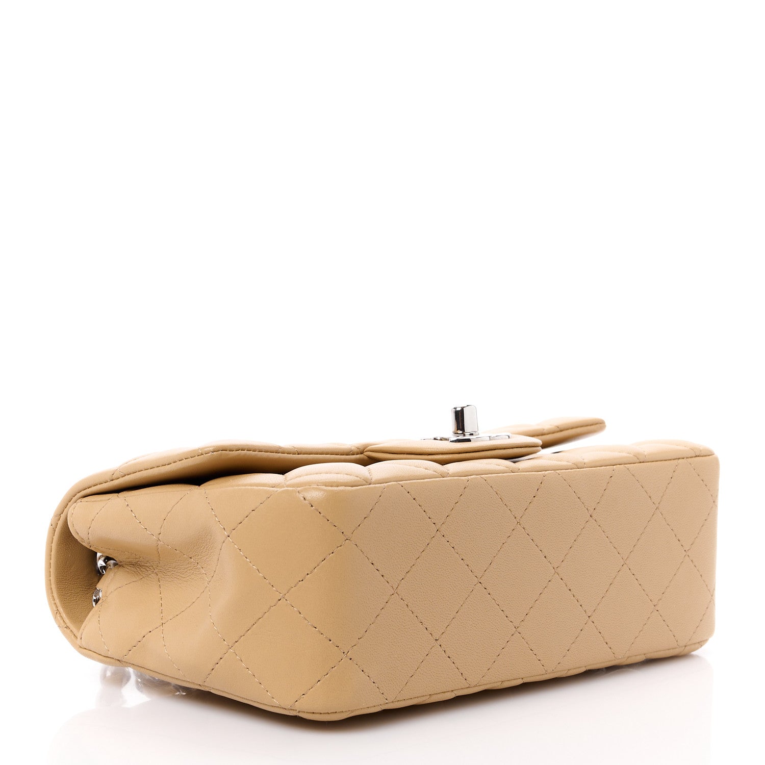 Chanel Lambskin Quilted Mini Rectangular Flap Beige 4 of 14