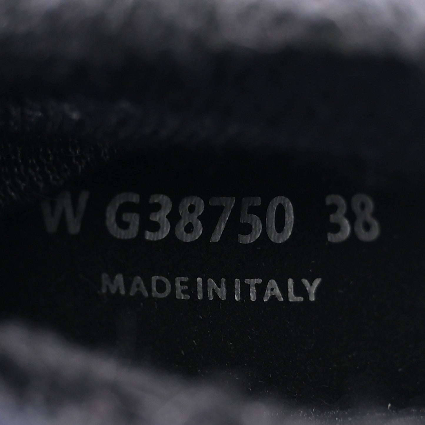Knit Fabric Suede Calfskin Womens CC Sneakers 38 Navy Black
