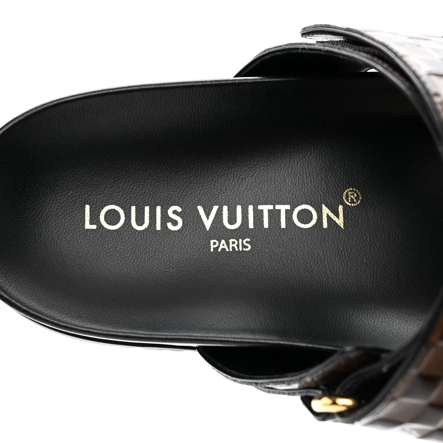 Louis Vuitton Damier Patent Calfskin Bom Dia Flat Sandals 41 Ebene 7 of 9