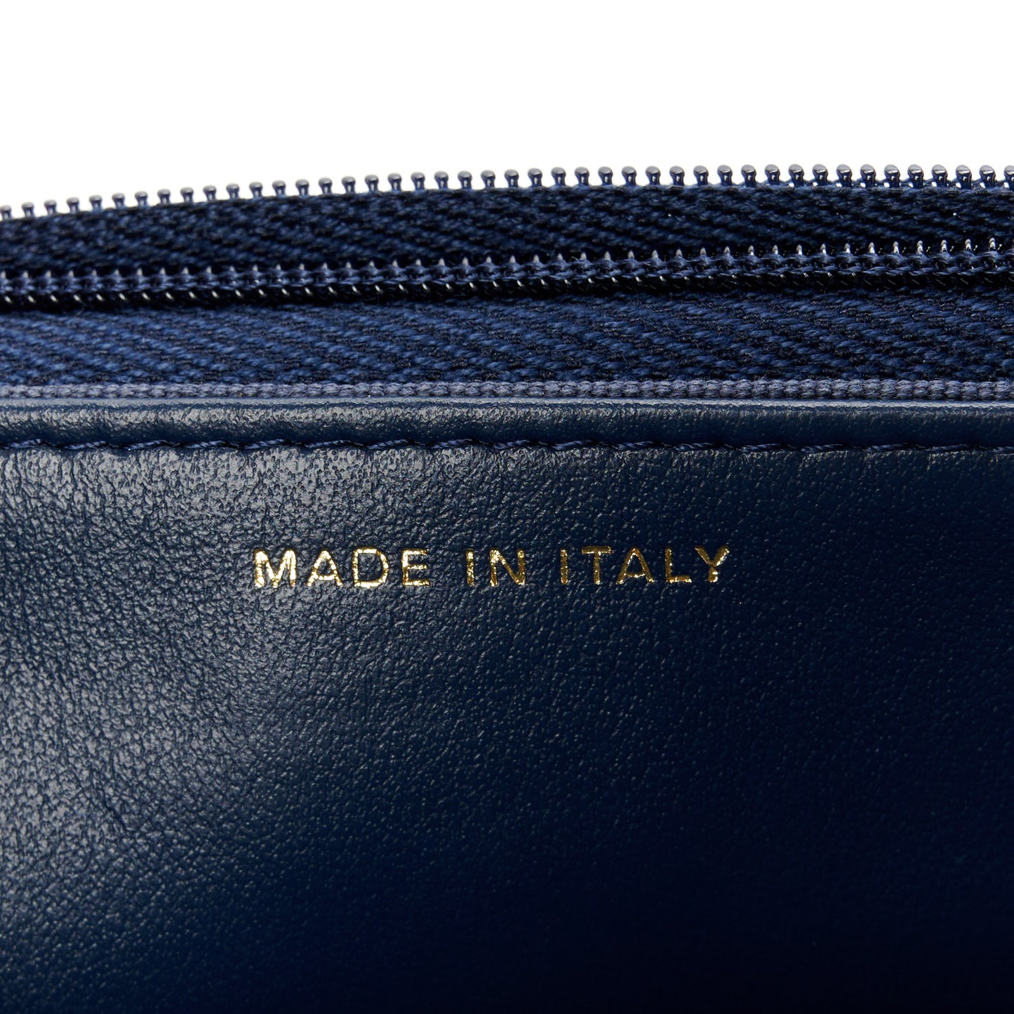 Denim Printed Wallet On Chain WOC Dark Blue