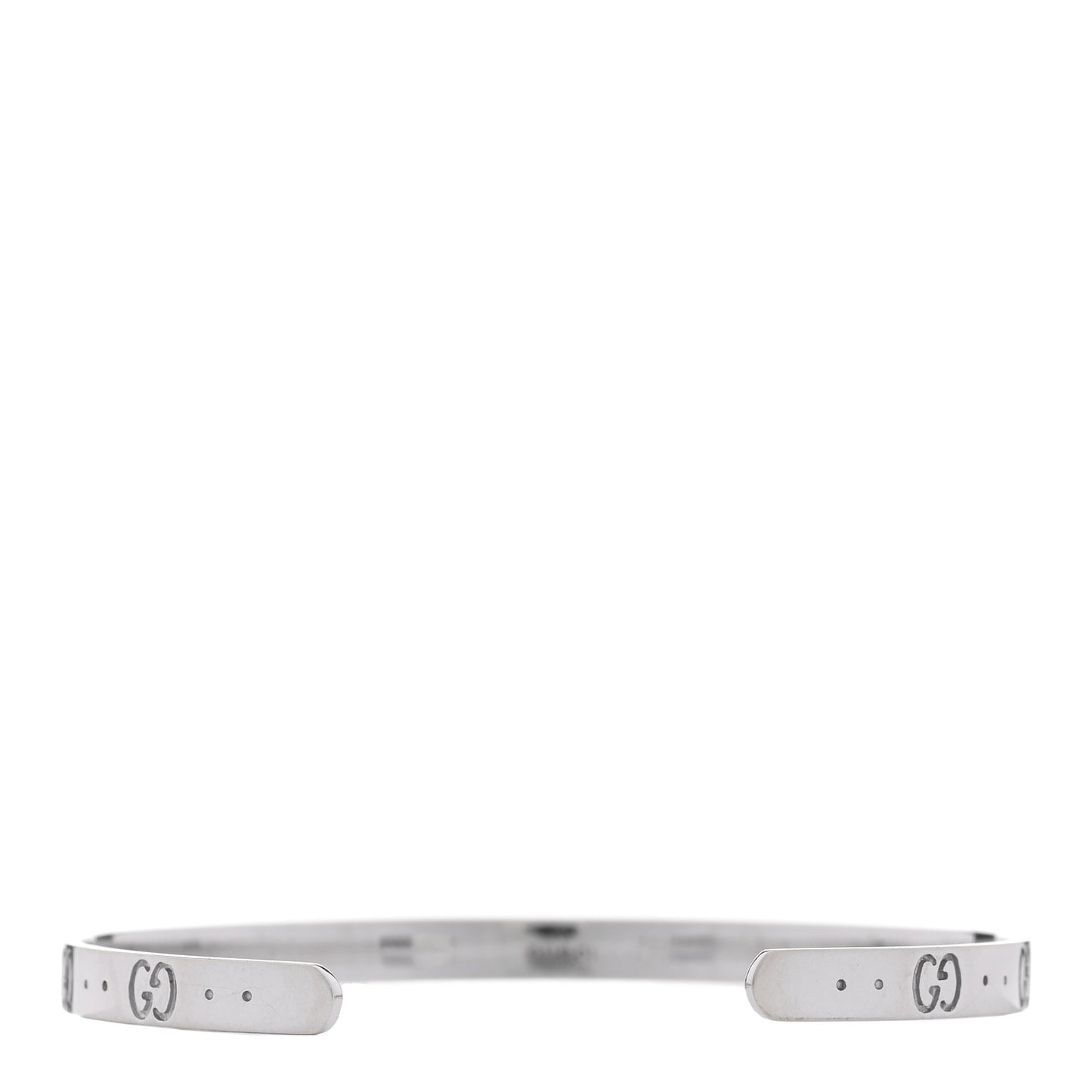 18K White Gold Icon Cuff Bracelet