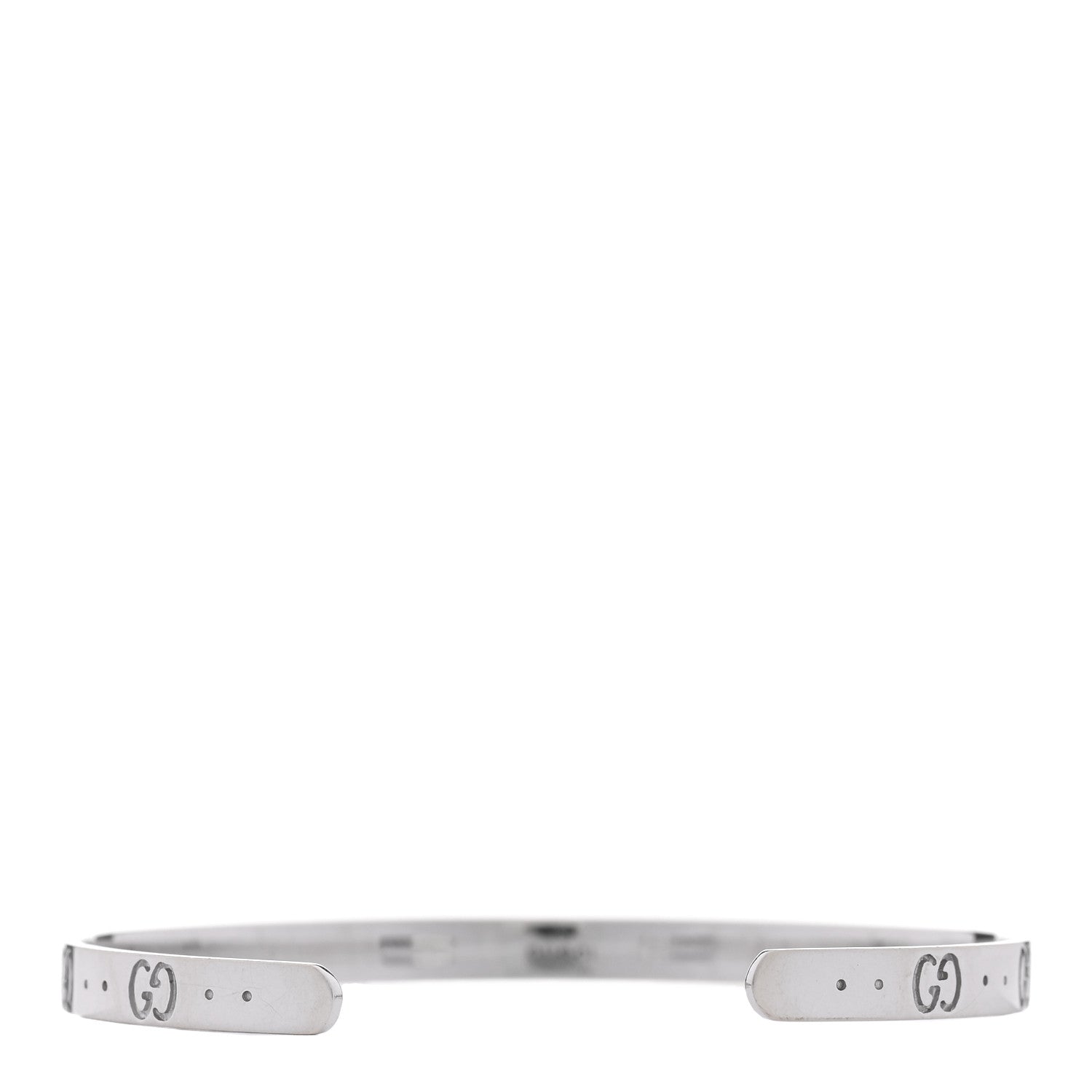 Gucci 18K White Gold Icon Cuff Bracelet 2 of 5