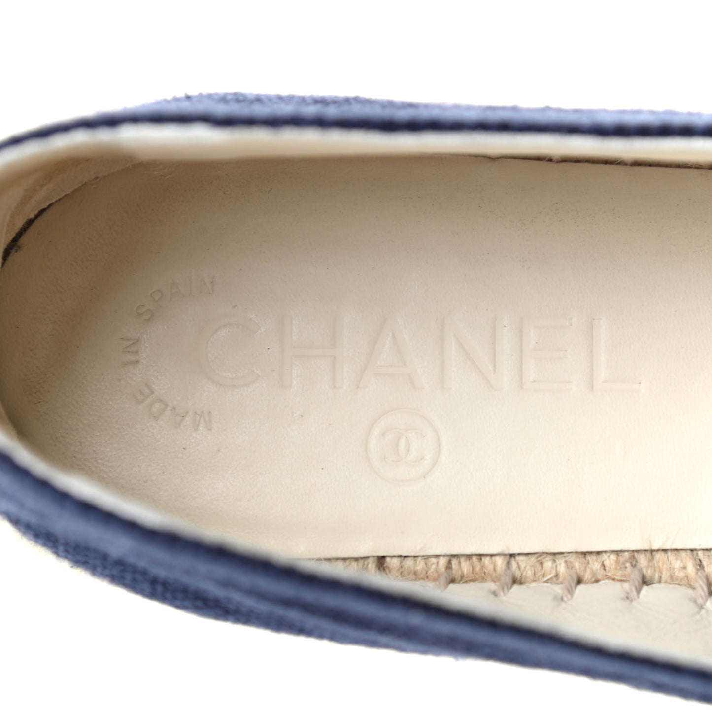 Denim Toile CC Espadrilles 40 Navy Black