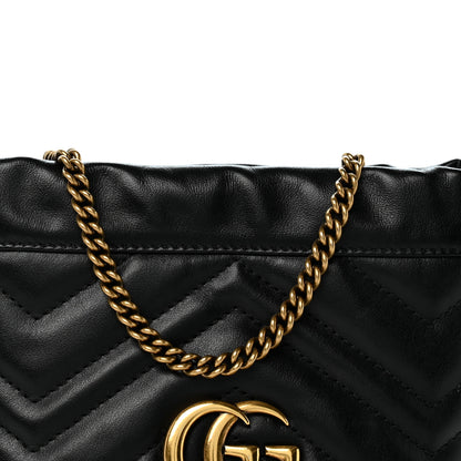 Gucci Calfskin Matelasse Mini GG Marmont 2.0 Bucket Bag Black 7 of 10