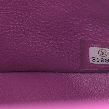 Chanel Lambskin Quilted Medium Double Flap Blue Pink 10 of 15