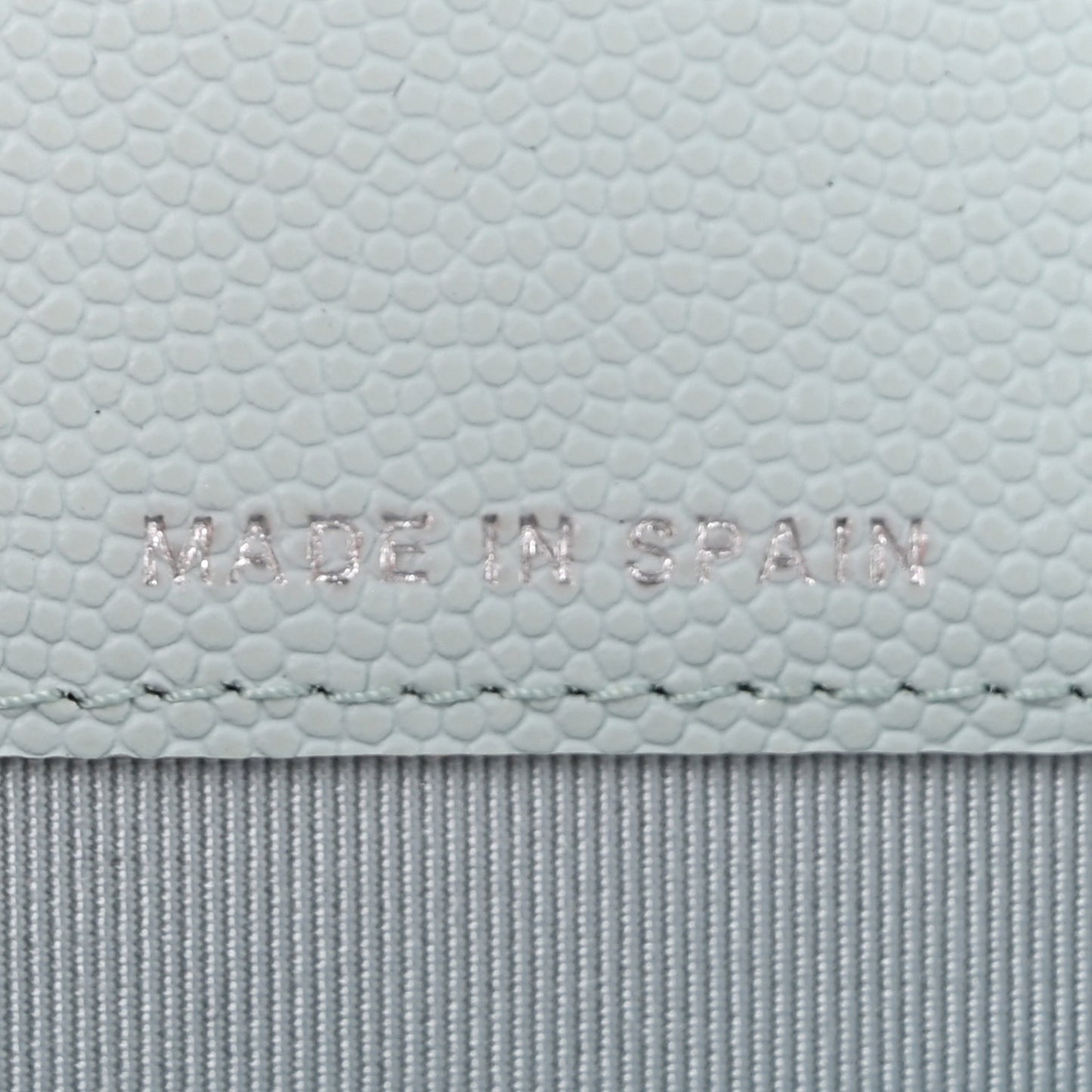 Caviar Quilted Flap Card Holder Wallet Light Blue