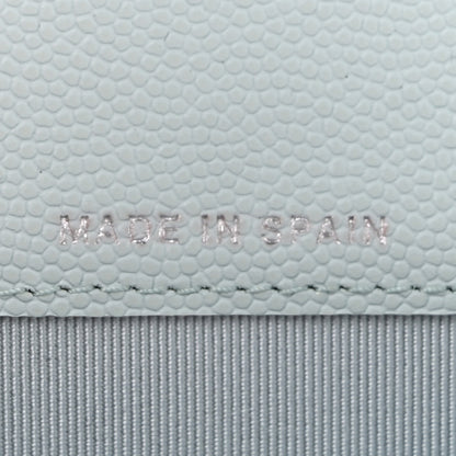 Chanel Caviar Quilted Flap Card Holder Wallet Light Blue 6 of 7