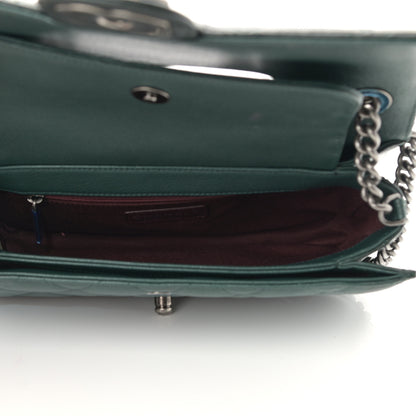 Chanel Goatskin Quilted Medium Perfect Edge Flap Green 4 of 10