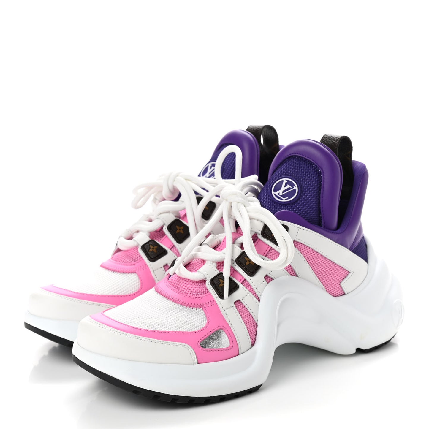 Calfskin Technical Nylon LV Archlight Sneaker 37 Pink