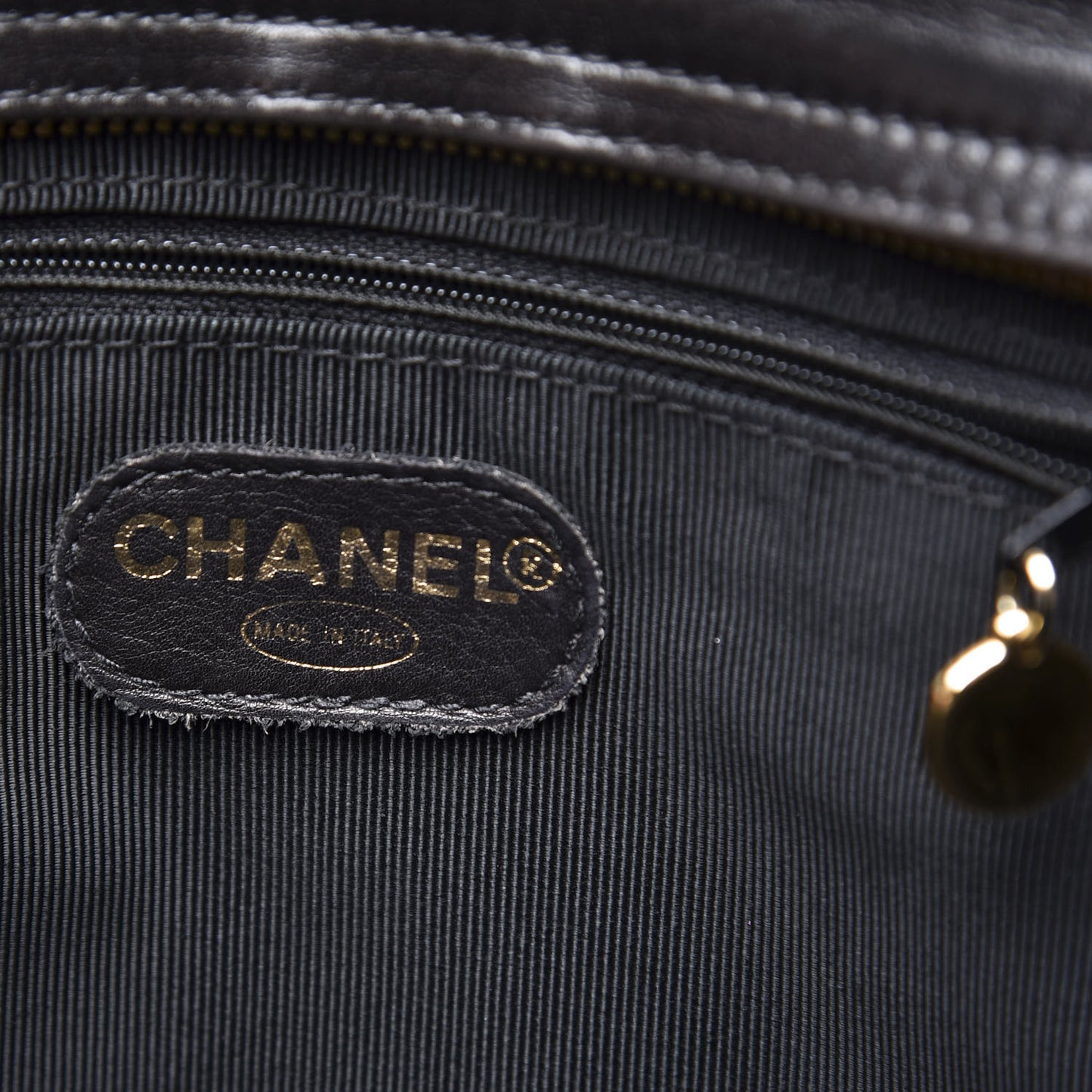Lambskin Quilted CC Shoulder Bag Black