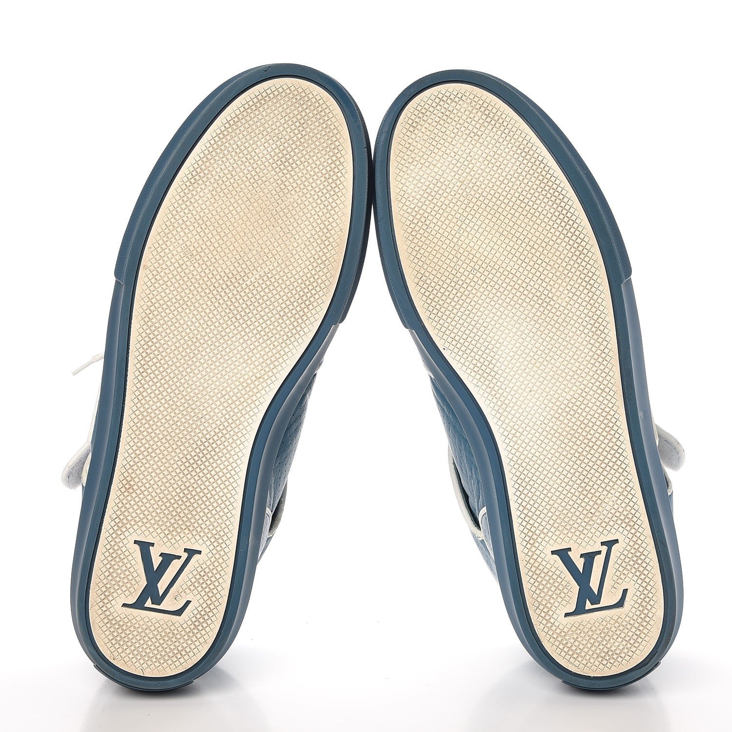 Louis Vuitton Calfskin Perforated Acapulco Sneakers 8 Blue 7 of 19