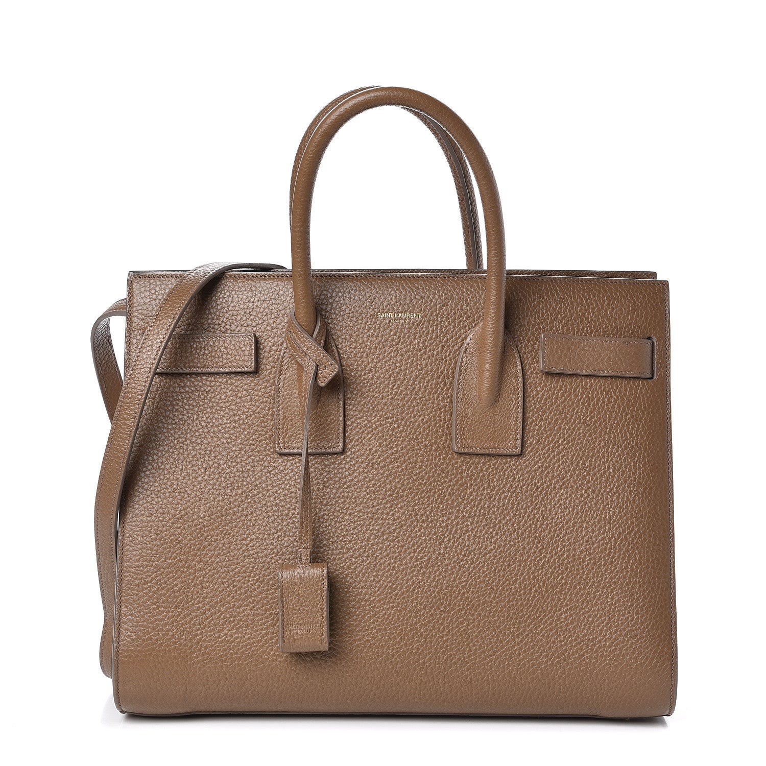 Saint Laurent Grained Calfskin Small Sac De Jour Taupe 1 of 13