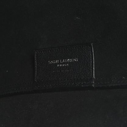Saint Laurent Calfskin Large Fringe Shopping Tote Black 7 of 13