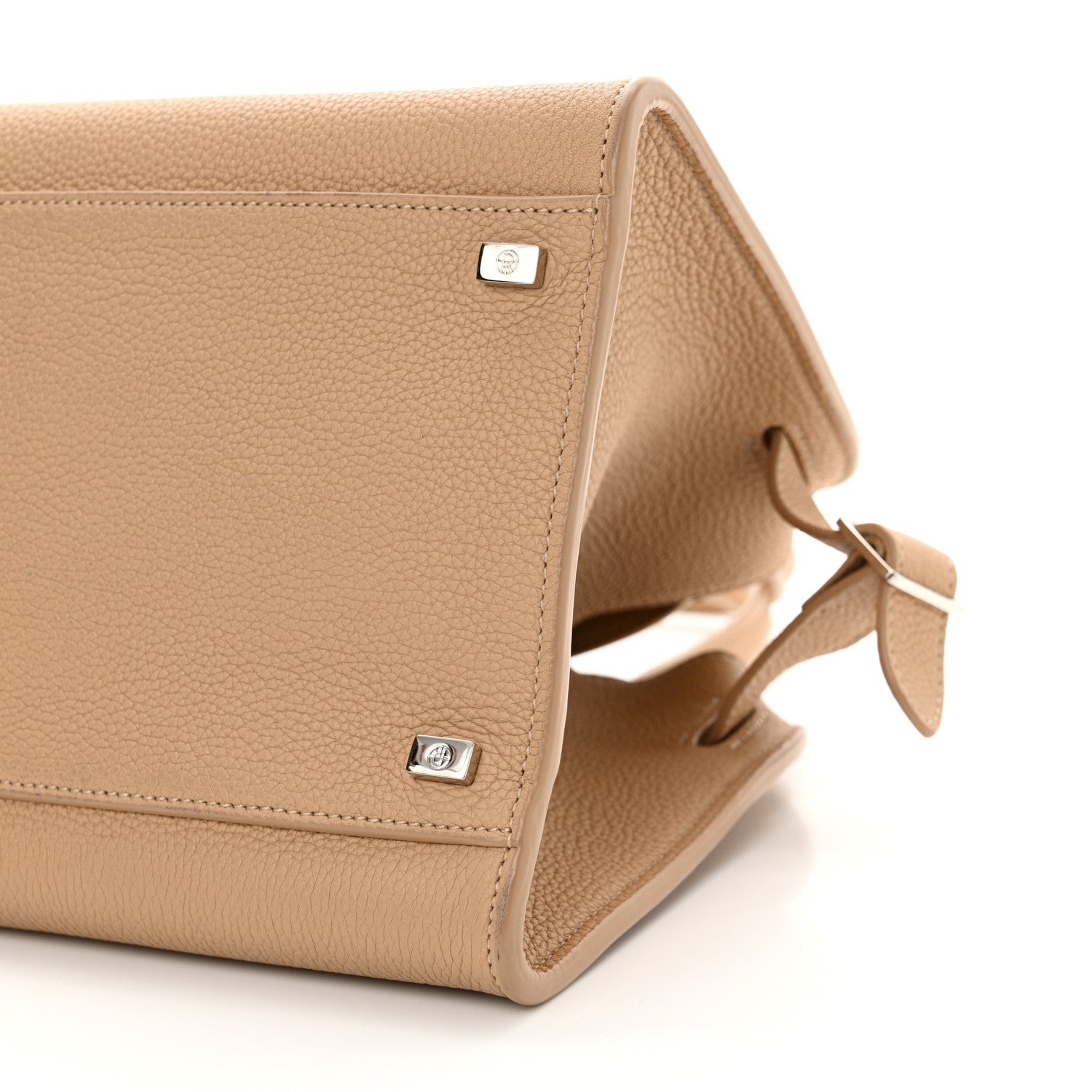 The Row Grained Calfskin Soft Margaux 10 Bag Silk 9 of 9
