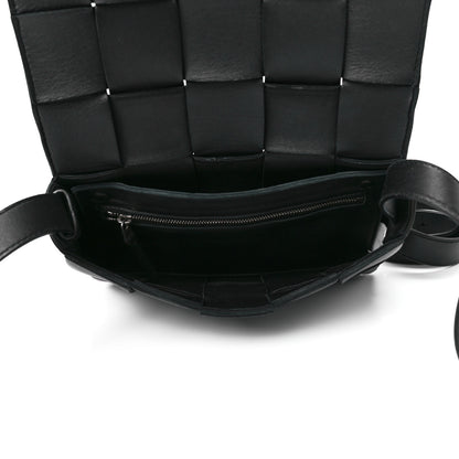 Bottega Veneta Lambskin Maxi Intrecciato Cassette Crossbody Bag Black 5 of 12