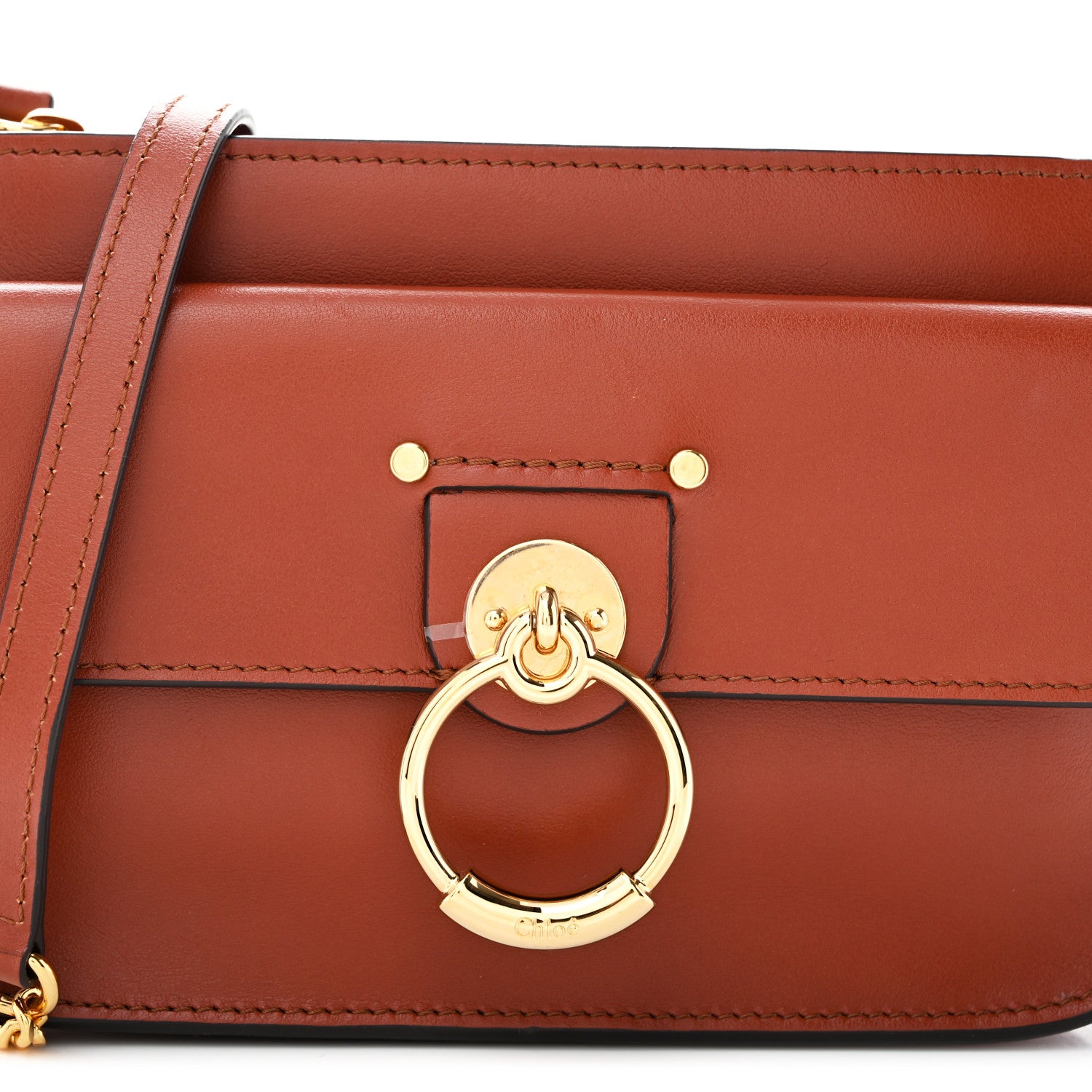 Chloe Calfskin Tess Mini Crossbody Bag Sepia Brown 8 of 13
