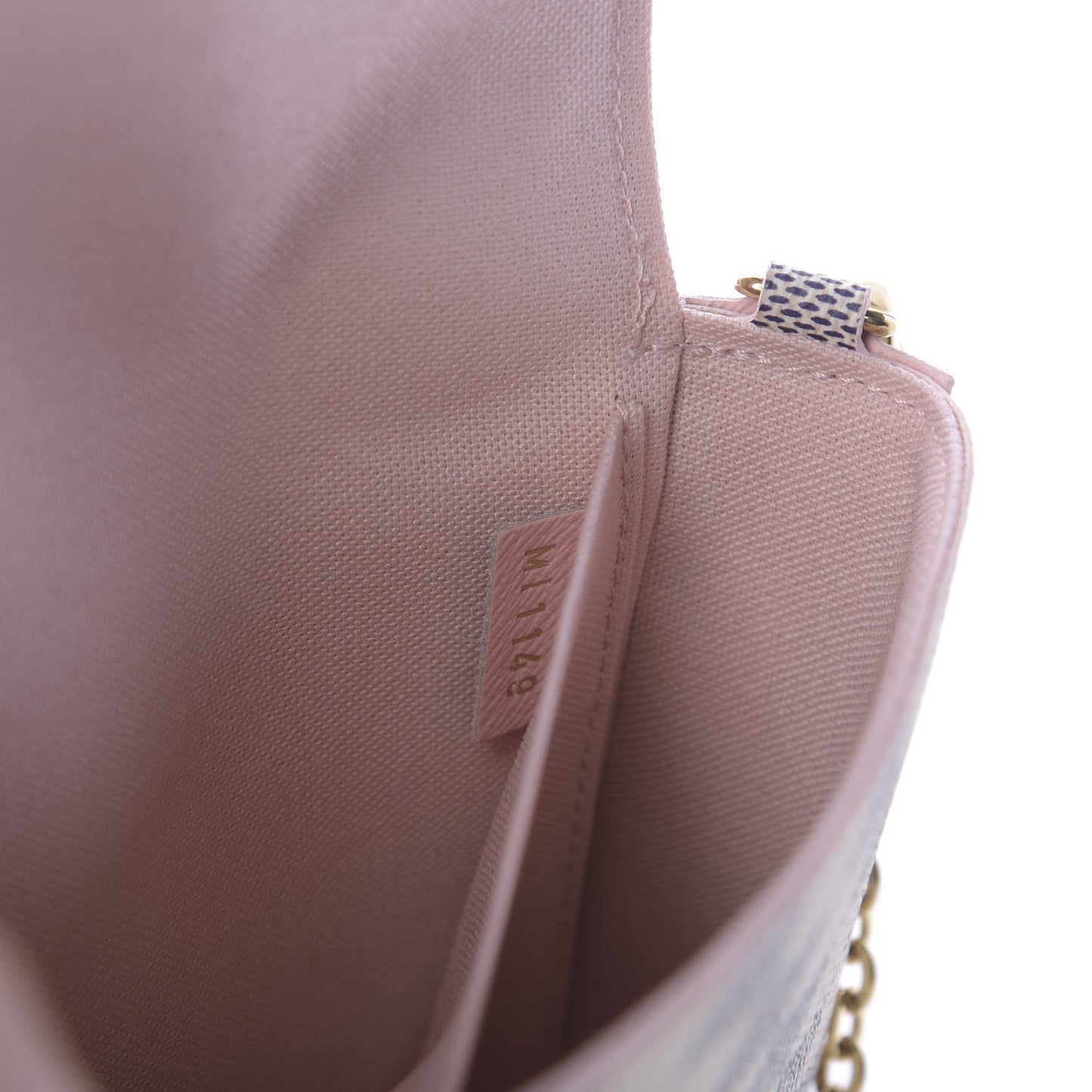 Damier Azur Calfskin Pochette Felicie Eau de Rose