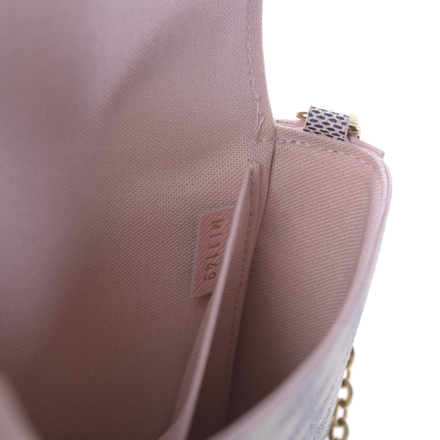 Louis Vuitton Damier Azur Calfskin Pochette Felicie Eau de Rose 10 of 11
