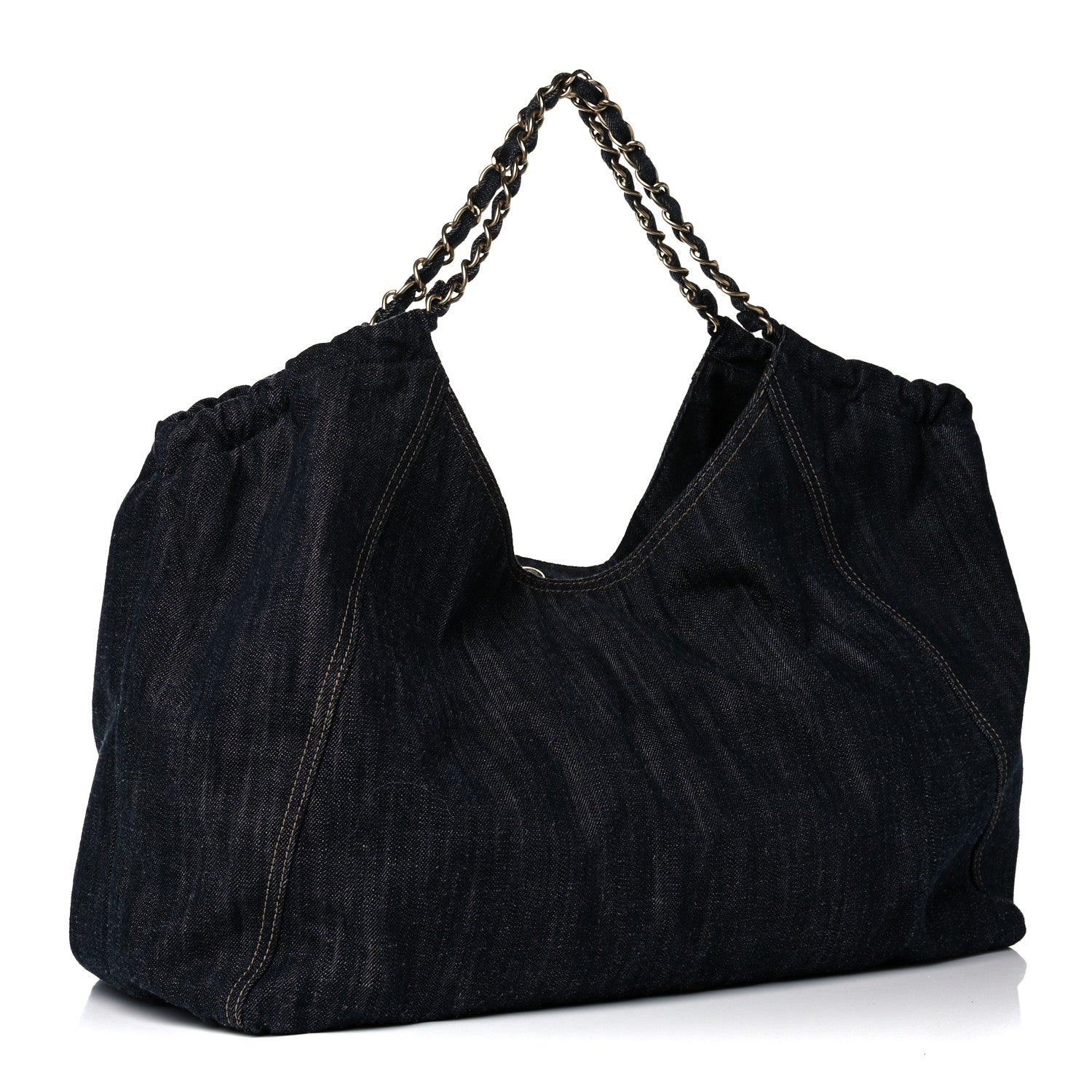 Chanel Denim XL Coco Cabas Tote Blue 4 of 14