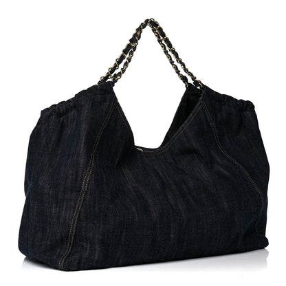 Chanel Denim XL Coco Cabas Tote Blue 4 of 14