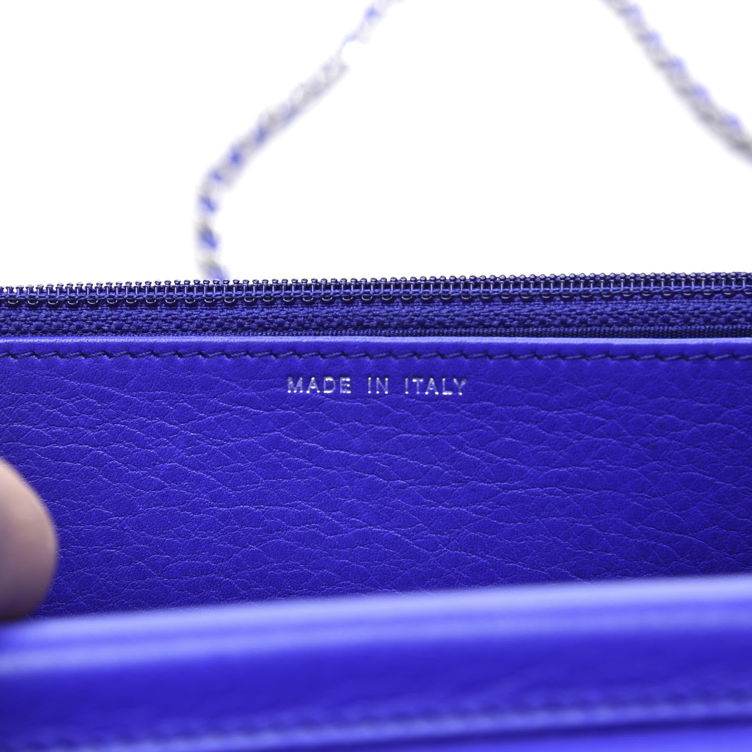 Chanel Calfskin Quilted Fancy CC Wallet On Chain WOC Blue 8 of 10