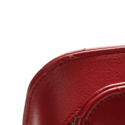 Saint Laurent Calfskin Matelasse Chevron Small Monogram Cabas Lipstick Red 9 of 15