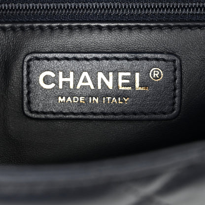 Chanel Lambskin Quilted Easy Carry Flap Navy 5 of 12