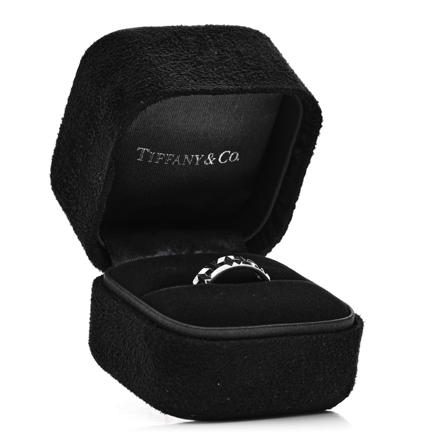 18K White Gold Wide T True Ring 51 5.75