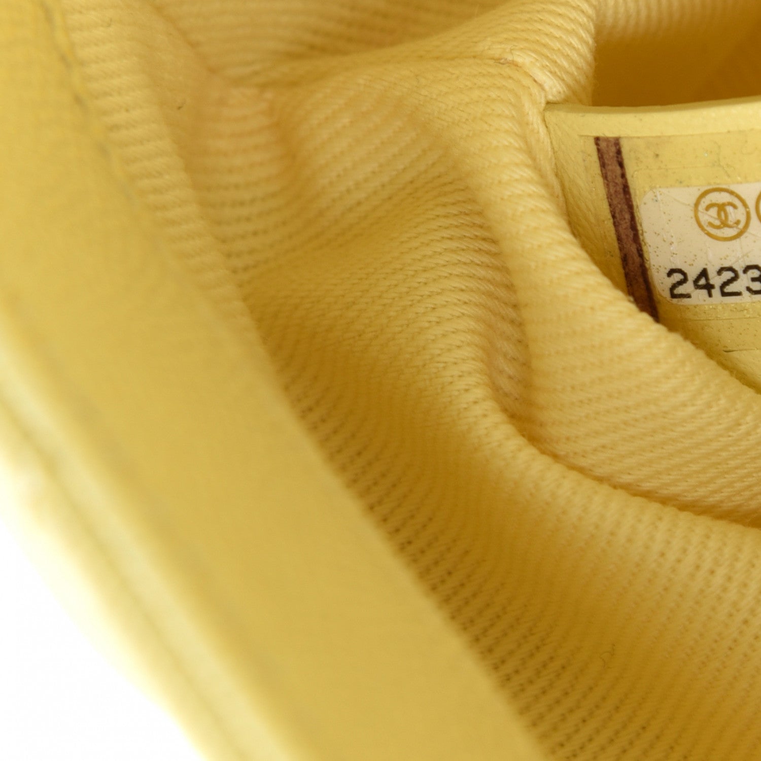 Chanel Caviar Quilted Mini Coco Handle Flap Yellow 13 of 15