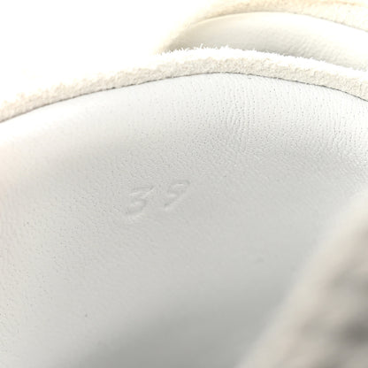 Hermes Air Mesh Suede Goatskin Bouncing Sneakers 39 Gris Lulea White 9 of 12