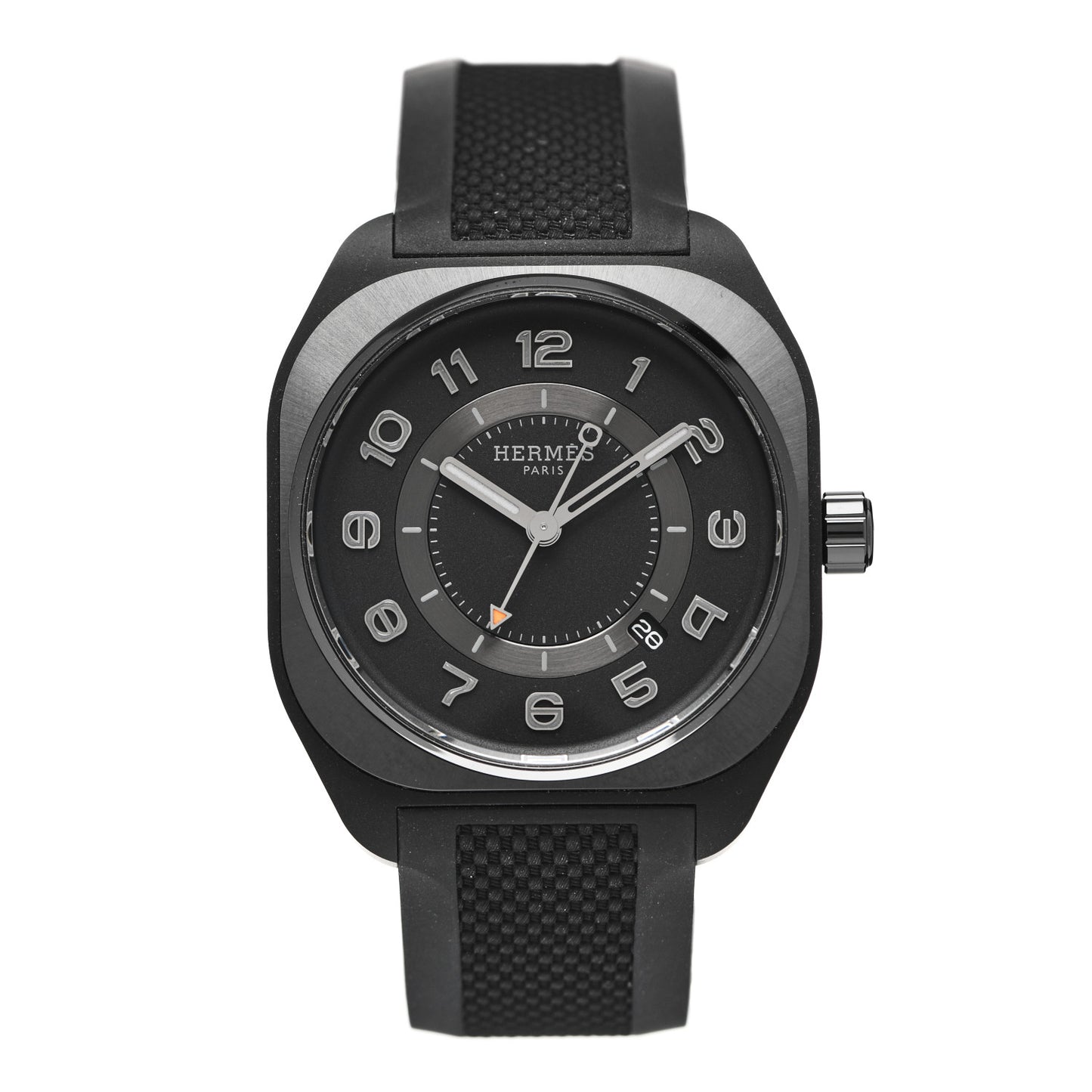 Graphene Nickel Rubber 39mm H08 Automatic Watch Noir