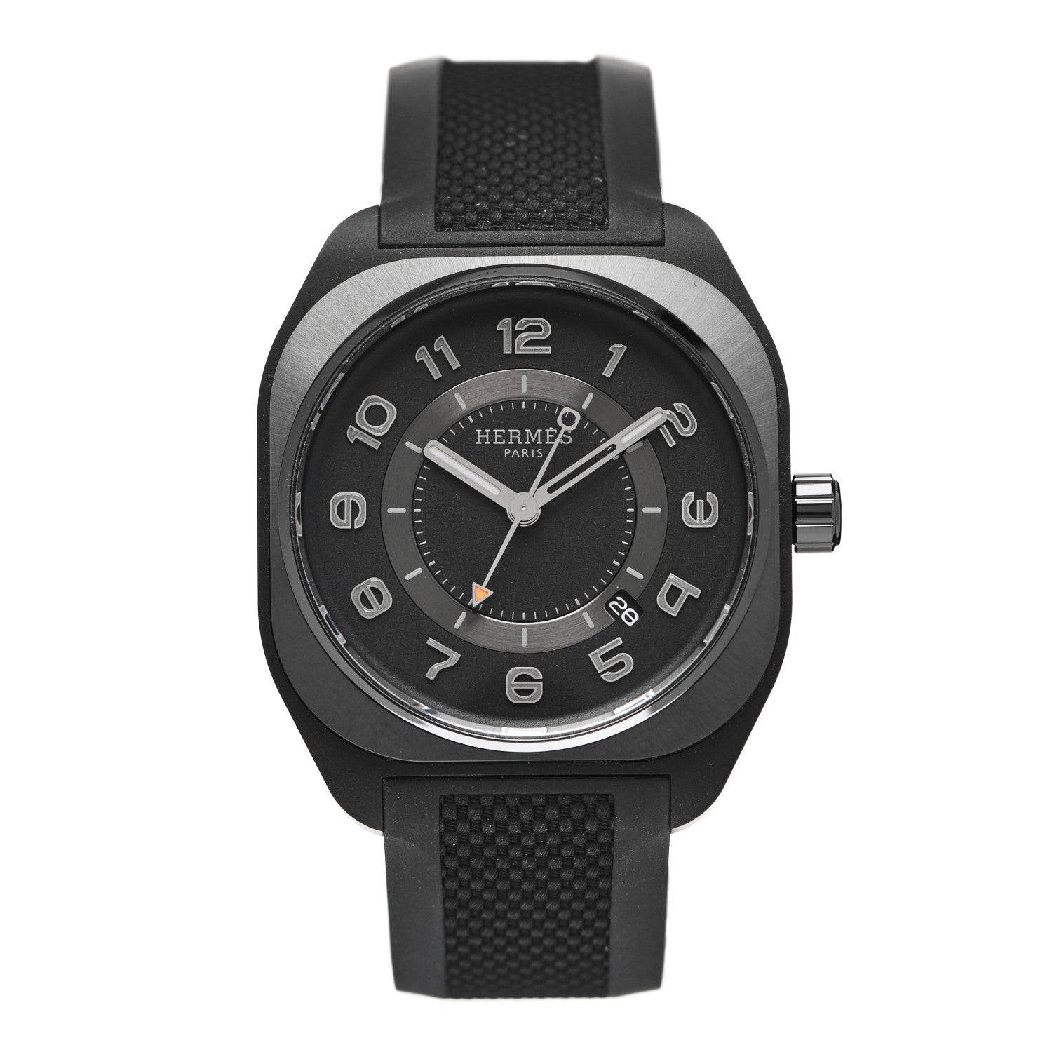 Hermes Graphene Nickel Rubber 39mm H08 Automatic Watch Noir 1 of 5