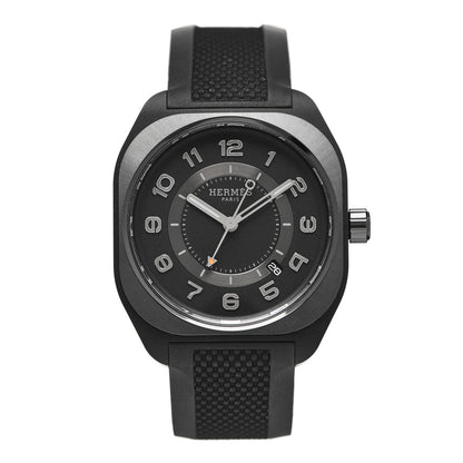 Hermes Graphene Nickel Rubber 39mm H08 Automatic Watch Noir 1 of 5
