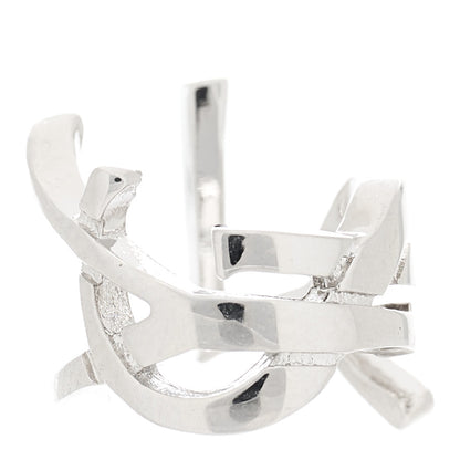 Saint Laurent Metal Small Cassandre YSL Logo Ear Cuff Earring Silver 1 of 6