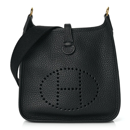 Hermes Taurillon Clemence Evelyne TPM Black 1 of 9