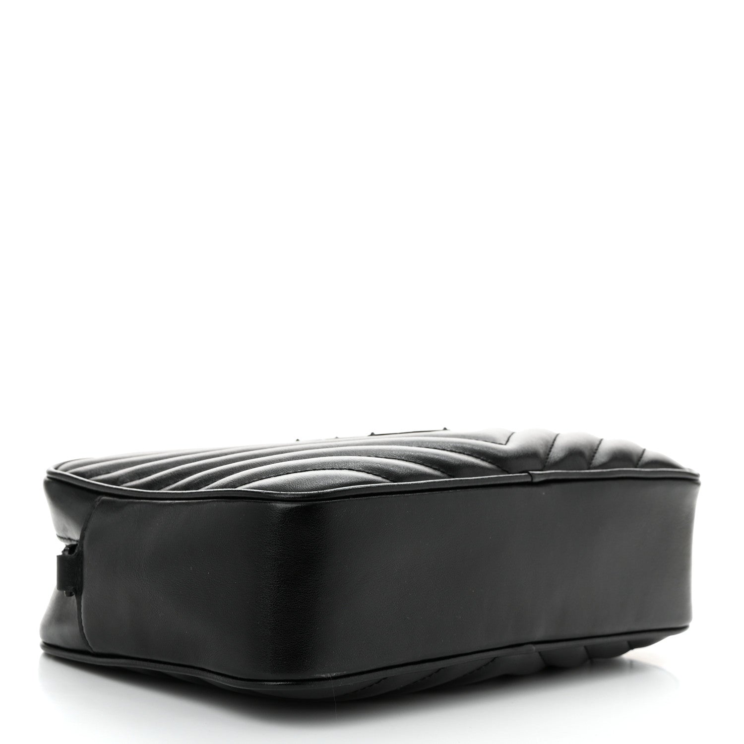 Saint Laurent Calfskin Matelasse Monogram Monochrome Lou Camera Bag Black 4 of 10