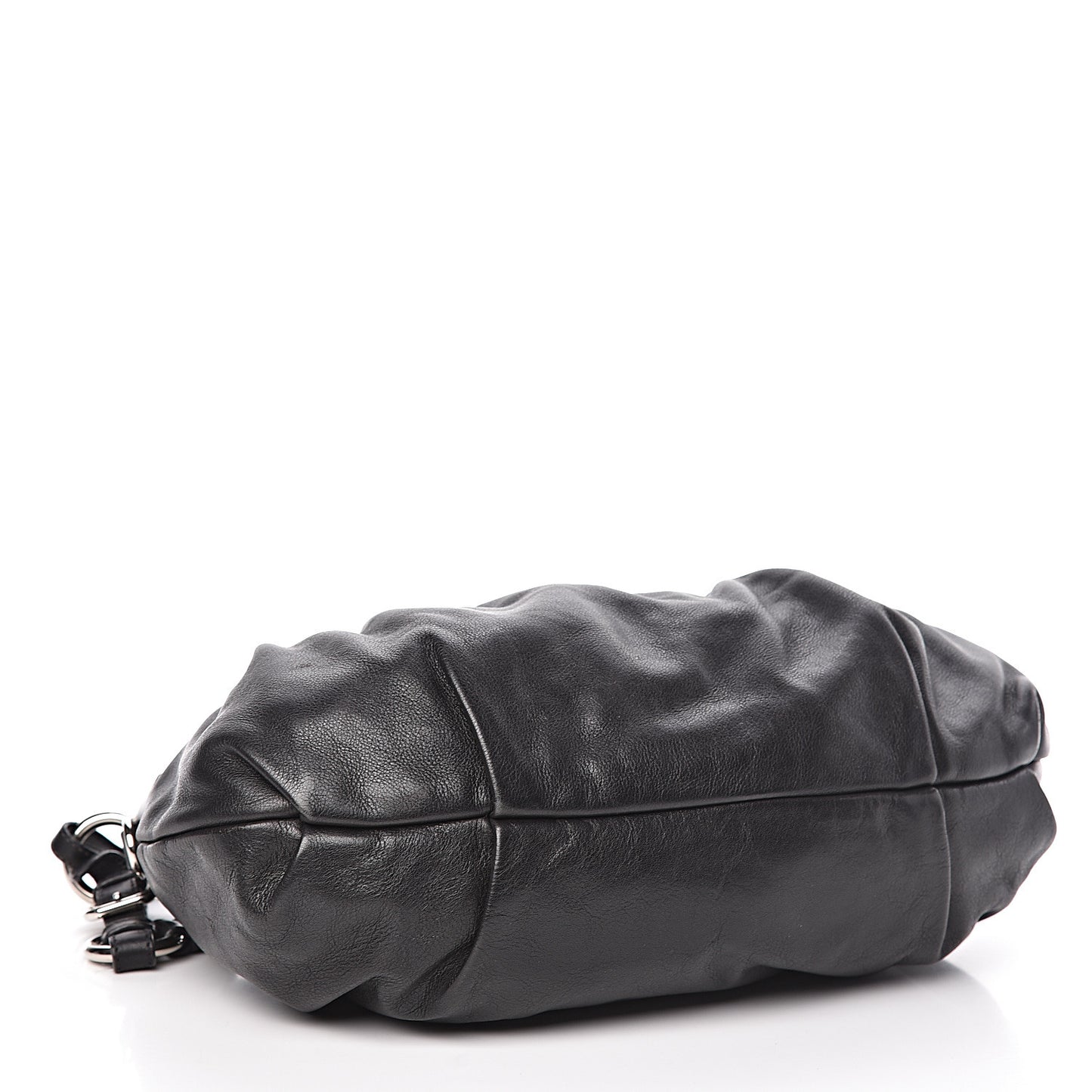 Soft Calf Pleated Hobo Black