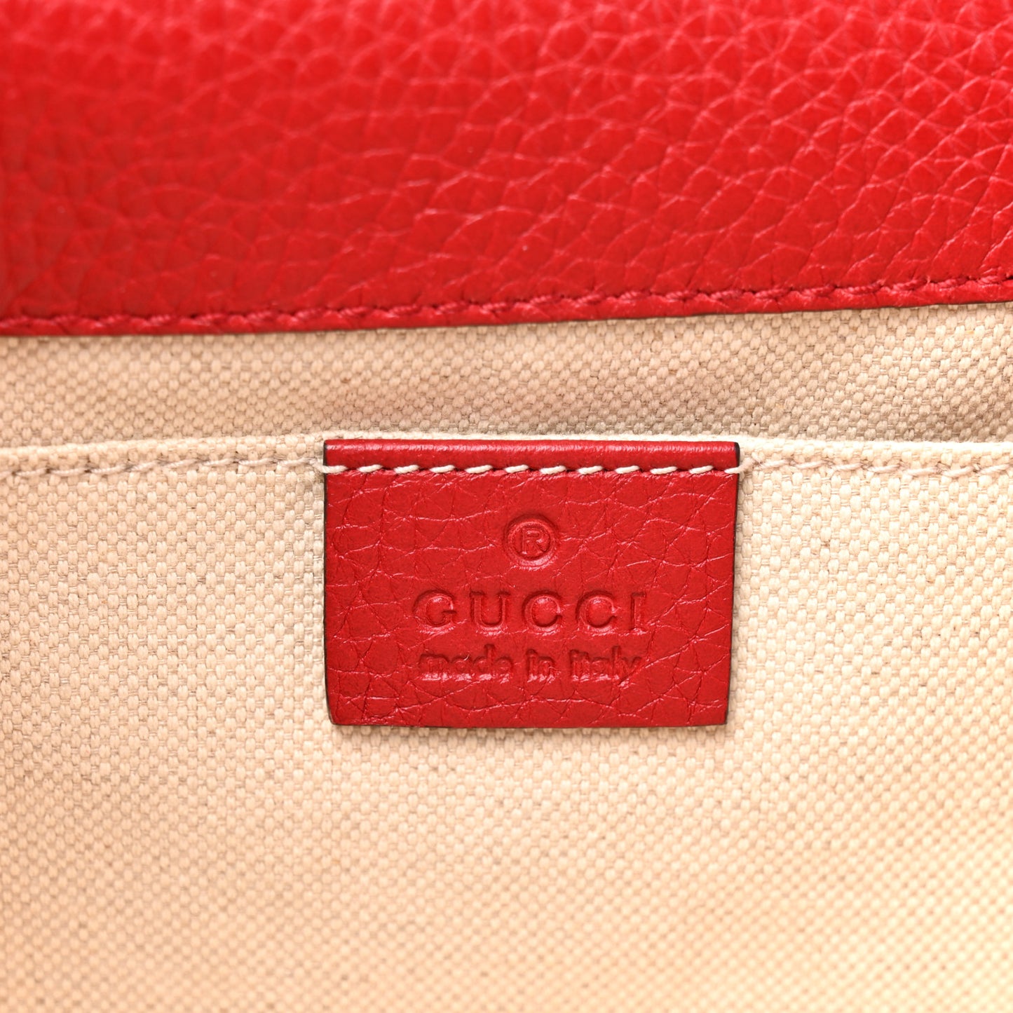 Cellarius Calfskin Mini GG Marmont Top Handle Bag Vulcanic Red