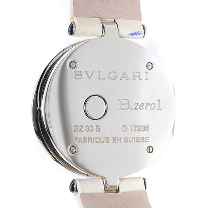 Bulgari BVLGARI Stainless Steel Calfskin Diamond Pink Mother of Pearl 30mm B.Zero1 Three Hearts Quartz Watch 5 of 8