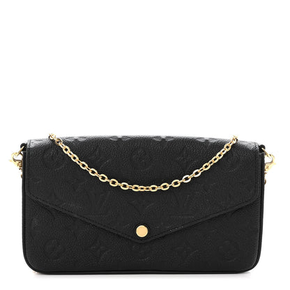 Louis Vuitton Empreinte Pochette Felicie Chain Wallet Black 3 of 10