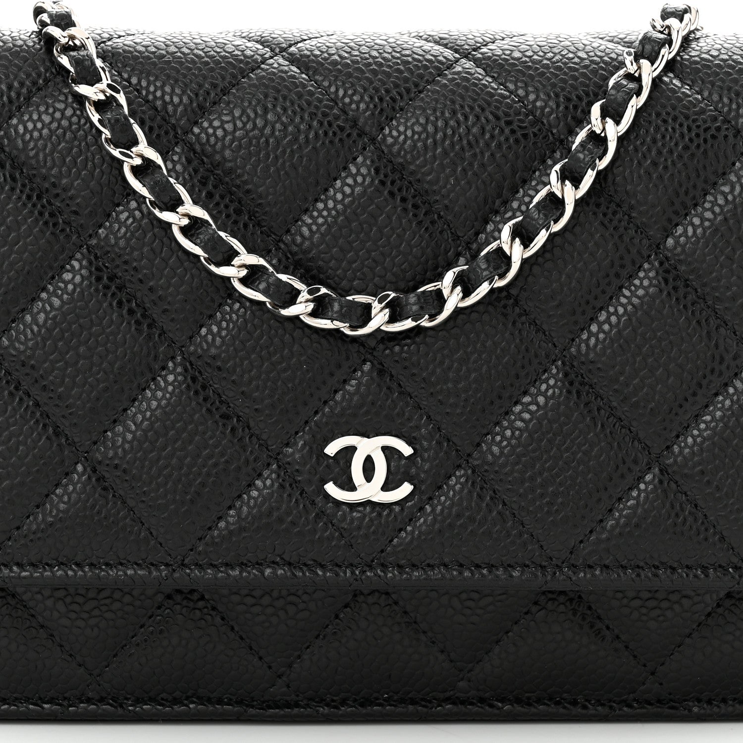 Chanel Caviar Quilted Wallet on Chain WOC Black 9 of 12