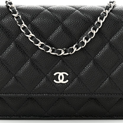 Chanel Caviar Quilted Wallet on Chain WOC Black 9 of 12