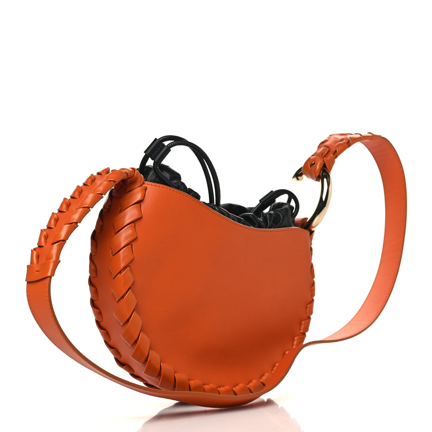 Calfskin Mate Hobo Henna Orange