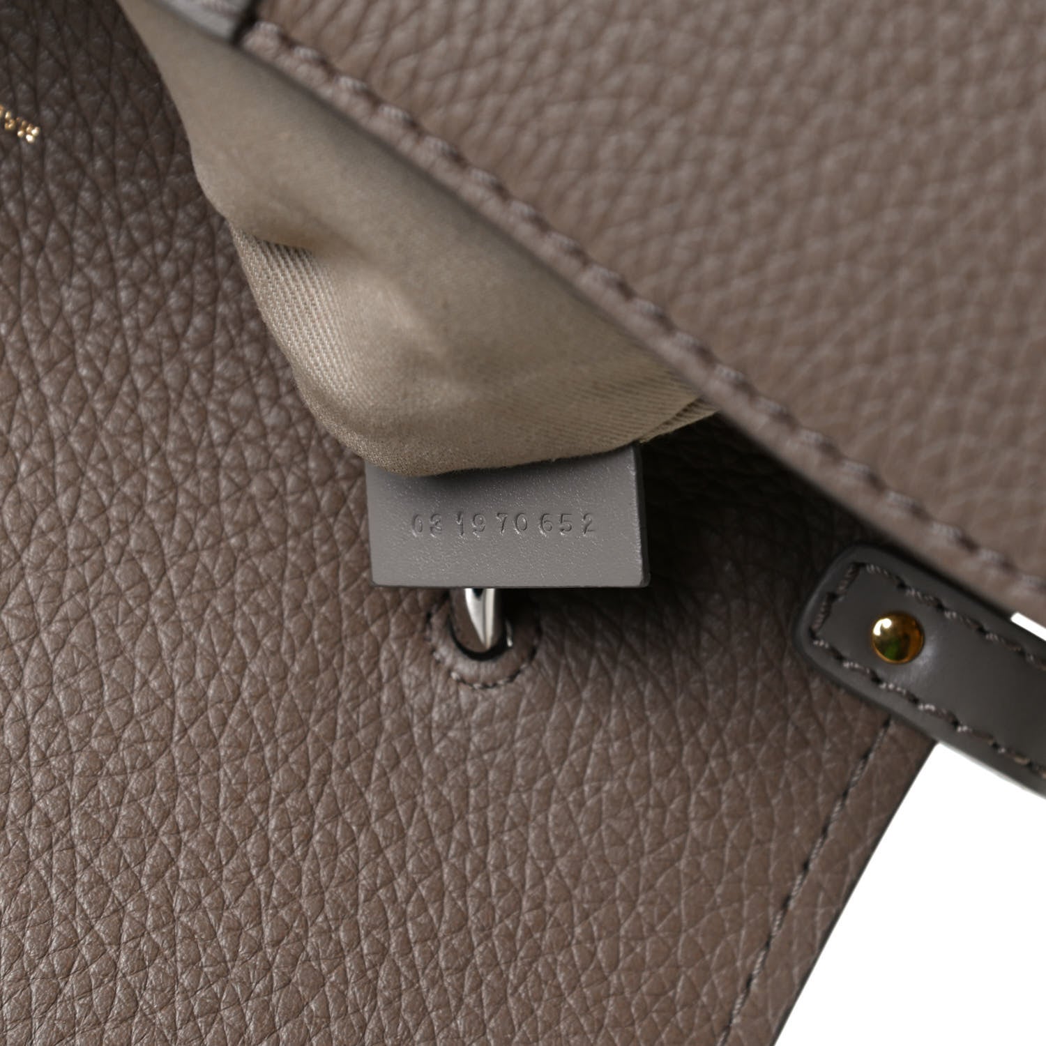 Chloe Shiny Grained Calfskin Medium Aby Day Shoulder Bag Motty Grey 6 of 15