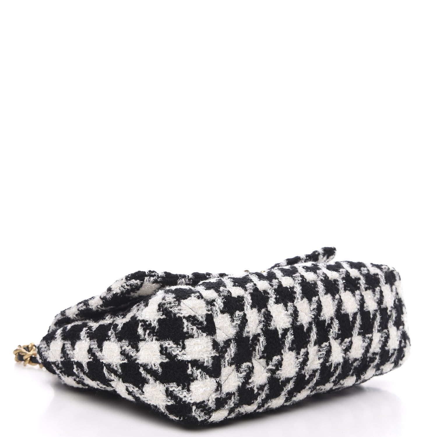 Chanel Tweed Quilted Maxi 19 Flap Black Ecru White 5 of 11