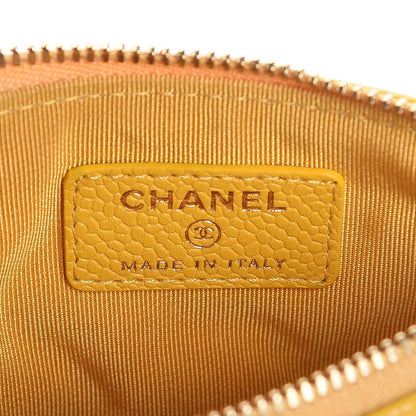 Chanel Caviar Quilted Small Cosmetic Case Yellow 6 of 8