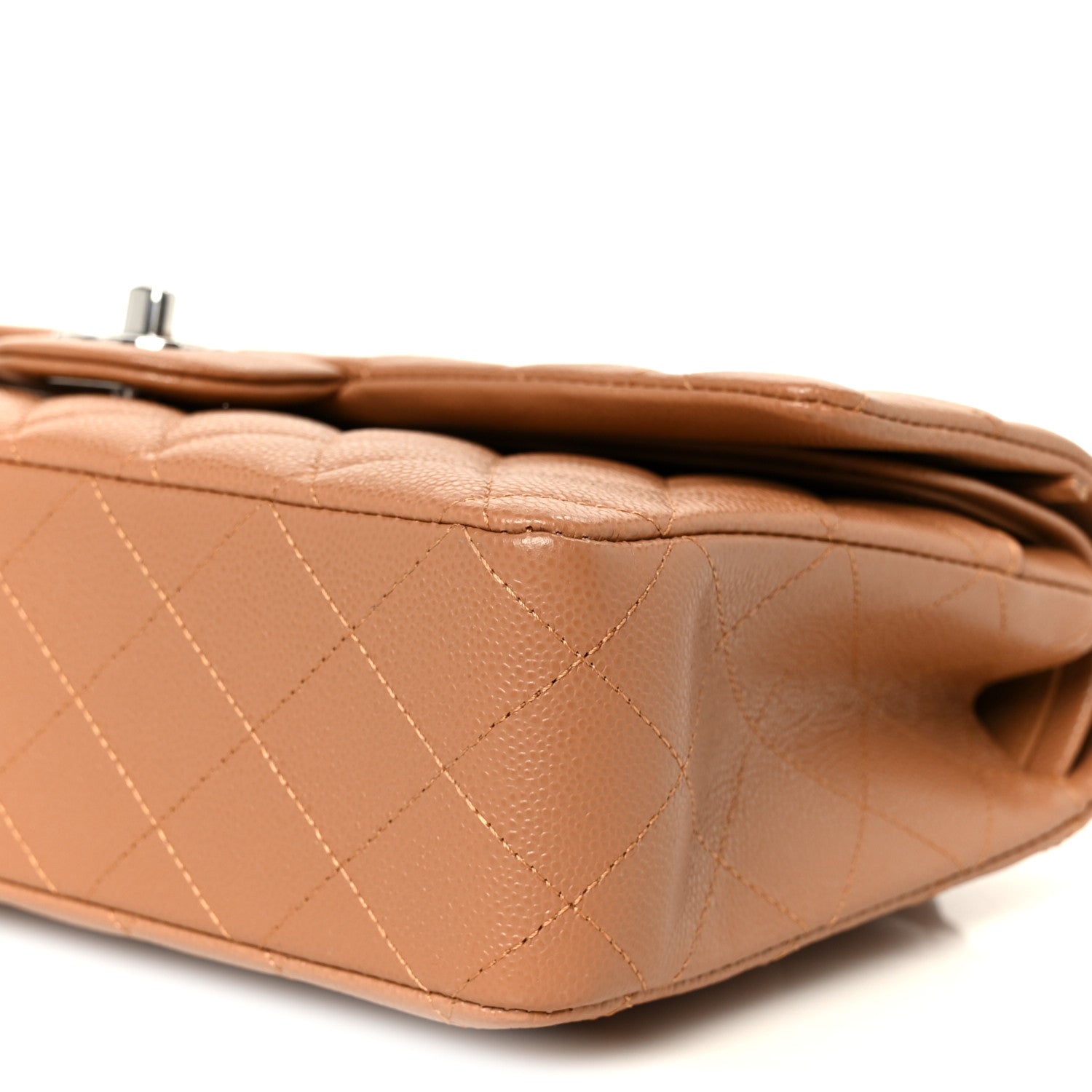 Chanel Caviar Quilted Medium Double Flap Light Brown 11 of 11