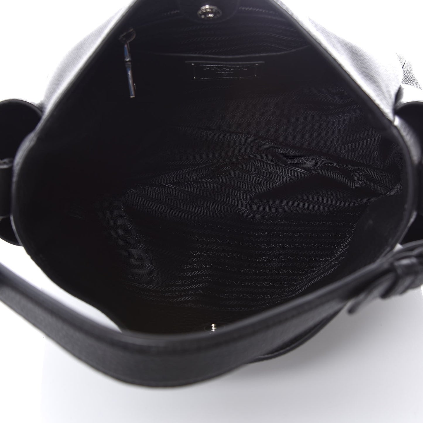 Vitello Daino Side Pocket Hobo Nero Black