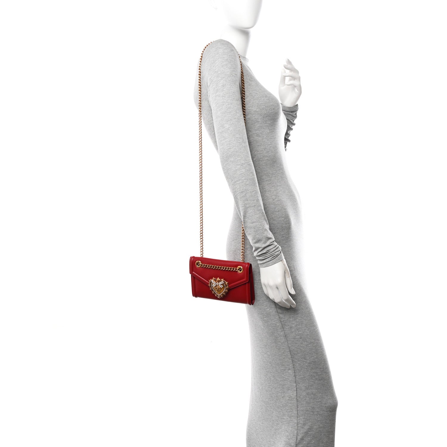 Dolce & Gabbana Smooth Calfskin Mini Devotion Crossbody Bag Poppy Red 2 of 10