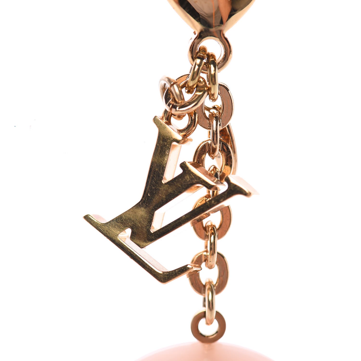 Louis Vuitton Acetate Hollow Flower Bag Charm Suede Rose 4 of 5